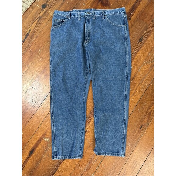 Blue Ridge by Wrangler Relaxed Fit Denim Blue Jeans Men’s 42 X 29 - Picture 1 of 8
